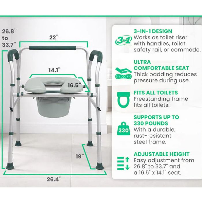 Padded 3-in-1 Commode - Image 2