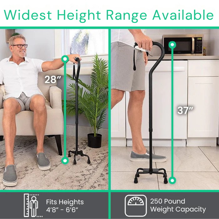 Quad Cane for Mobility Support & Stability - Image 2
