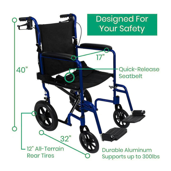 Transport Wheelchair - Adult Size - Image 3